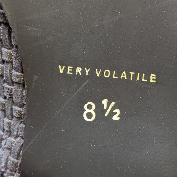 Very Volatile booties woven leather brown metallic size 8.5 - Picture 8 of 10